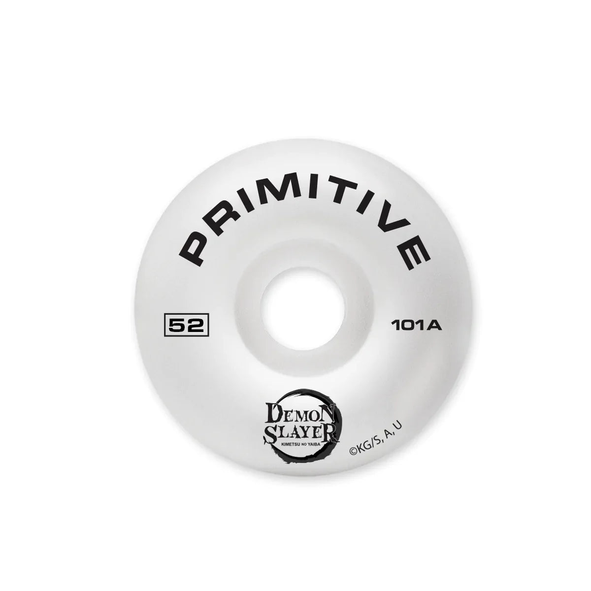 Primitive Rodriguez Tanjiro Skateboard Wheels 52mm 101a - White (Set of 4)