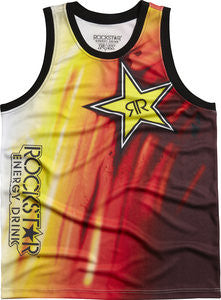 Rockstar Bball Jersey Faded - White