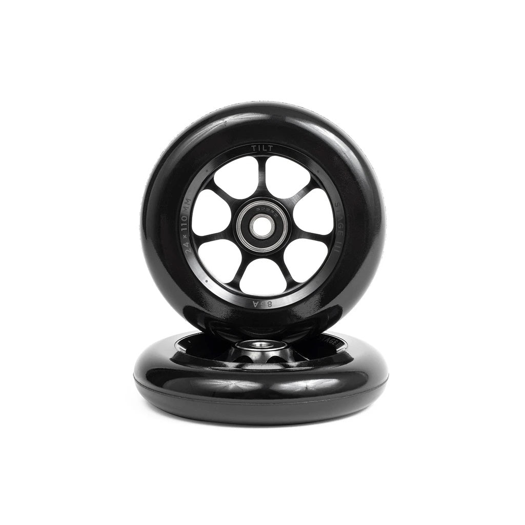 Tilt Durare Spoked Wheels 30x120mm - Black (Pair)
