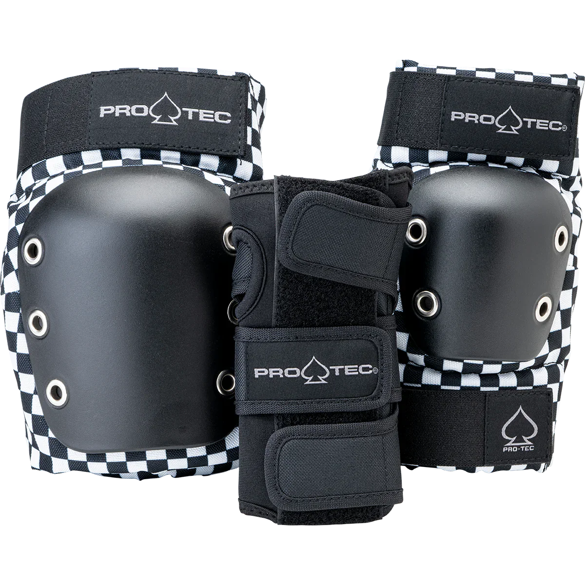 ProTec Street Gear Junior 3 Pack Open Back Combo Pads - Checker