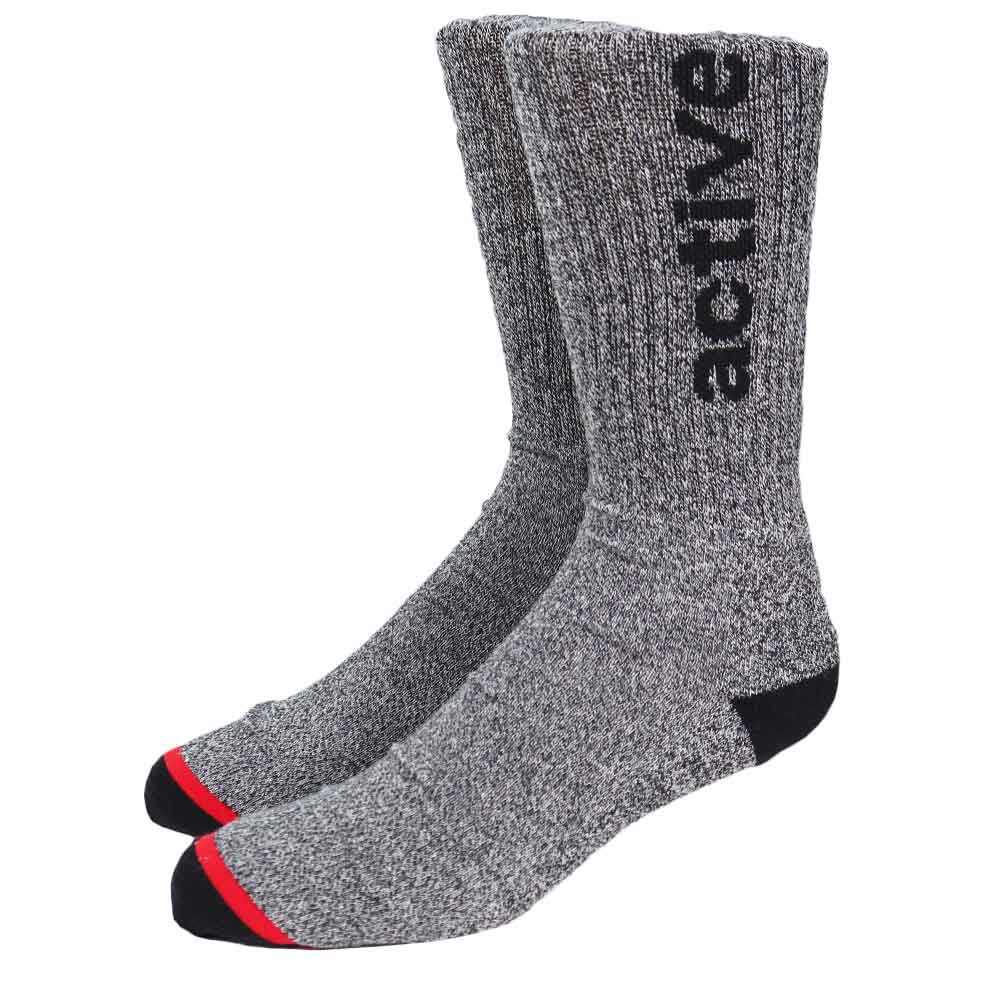 Men's Basic Crew Sock - Charcoal Black