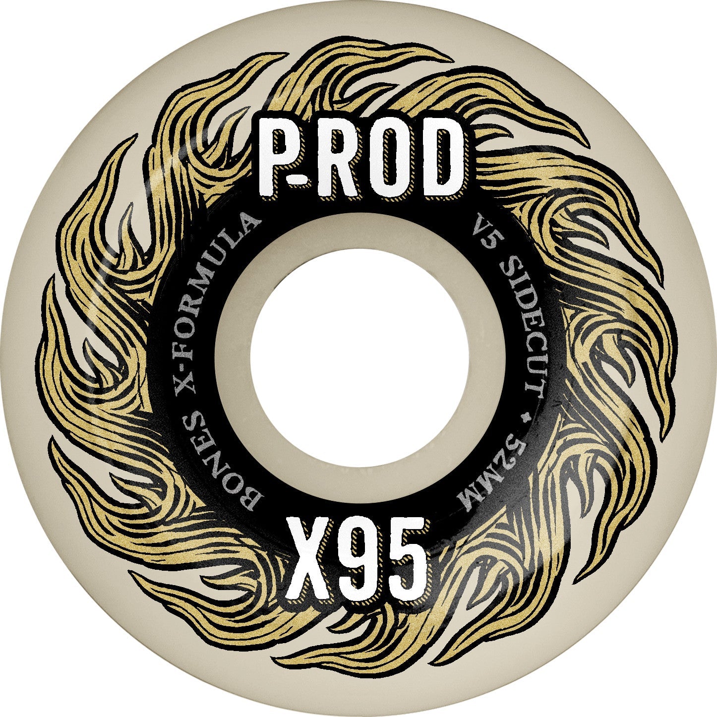 Bones X-Formula P-Rod Pro V5 Sidecut 52mm 95a Wheels - White (Set of 4)