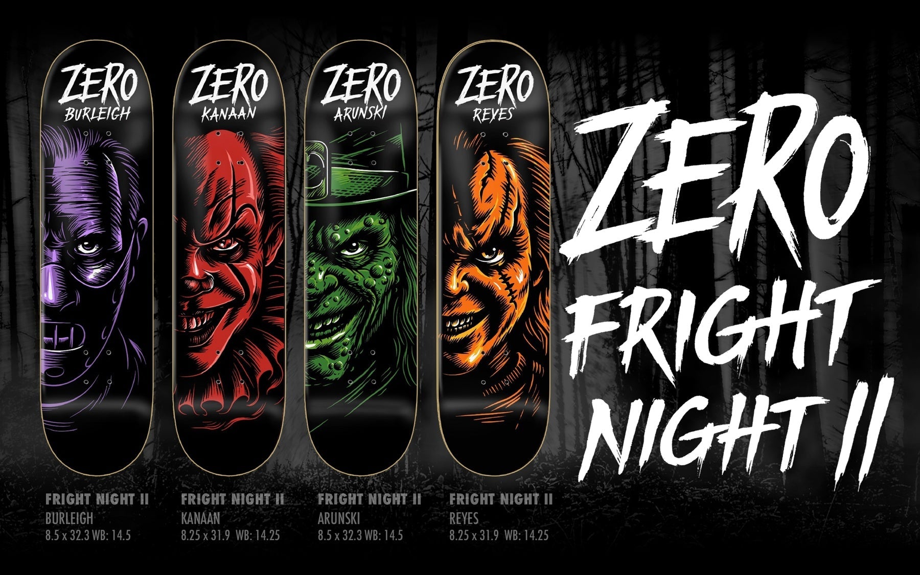 Zero Arunski Fright Night 2 - Leprechaun 8.5" Skateboard Deck
