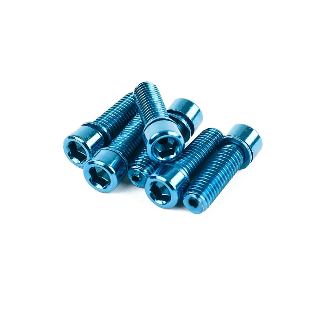 Mission BMX Hollow Stem Bolts 26mm - Blue