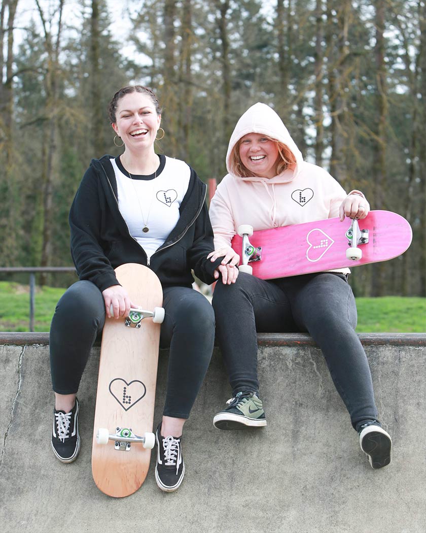 Women's I Heart Braille Skate Tee