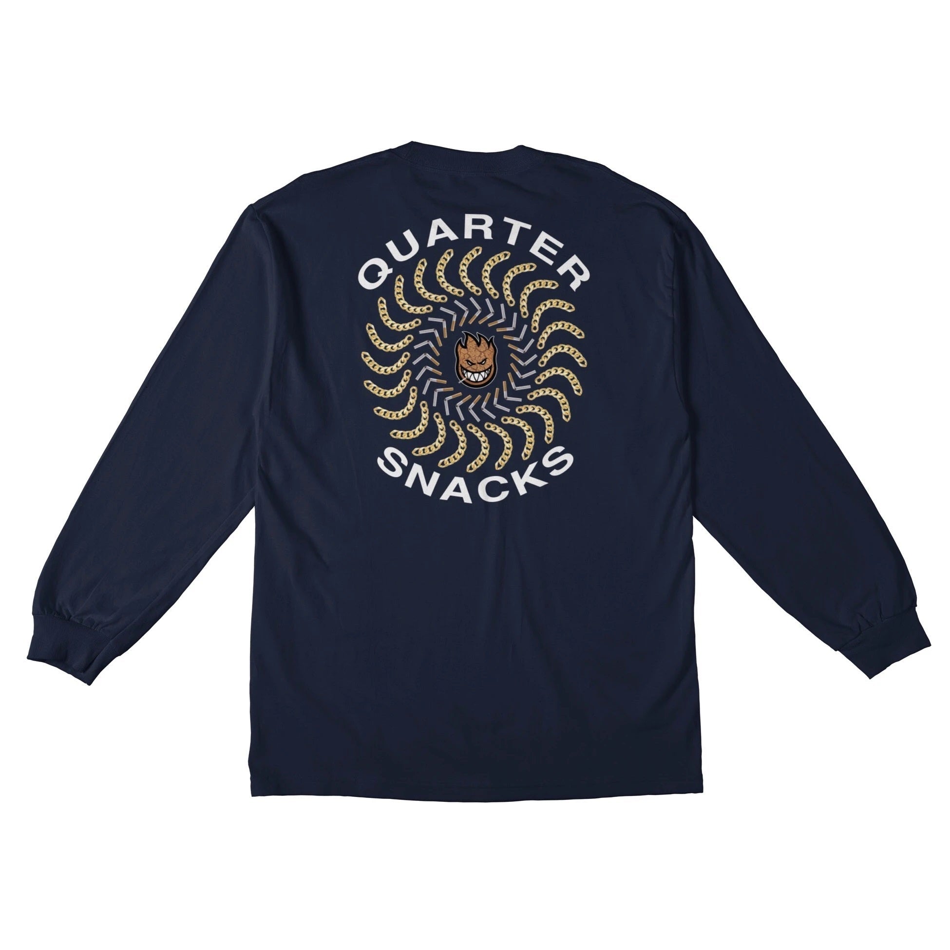 Spitfire X QS Quarter Classic Long Sleeve Tee - Navy/White