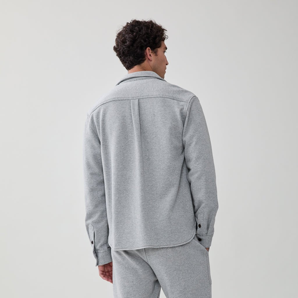 Jon Suede Terry Overshirt Heather Grey