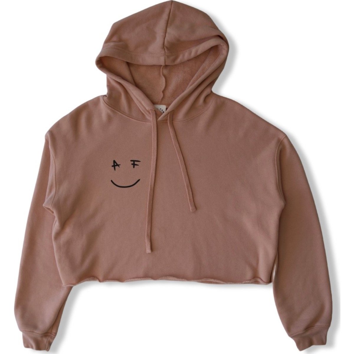 AF PEACHY CROP HOODIE (PCH/BLK)