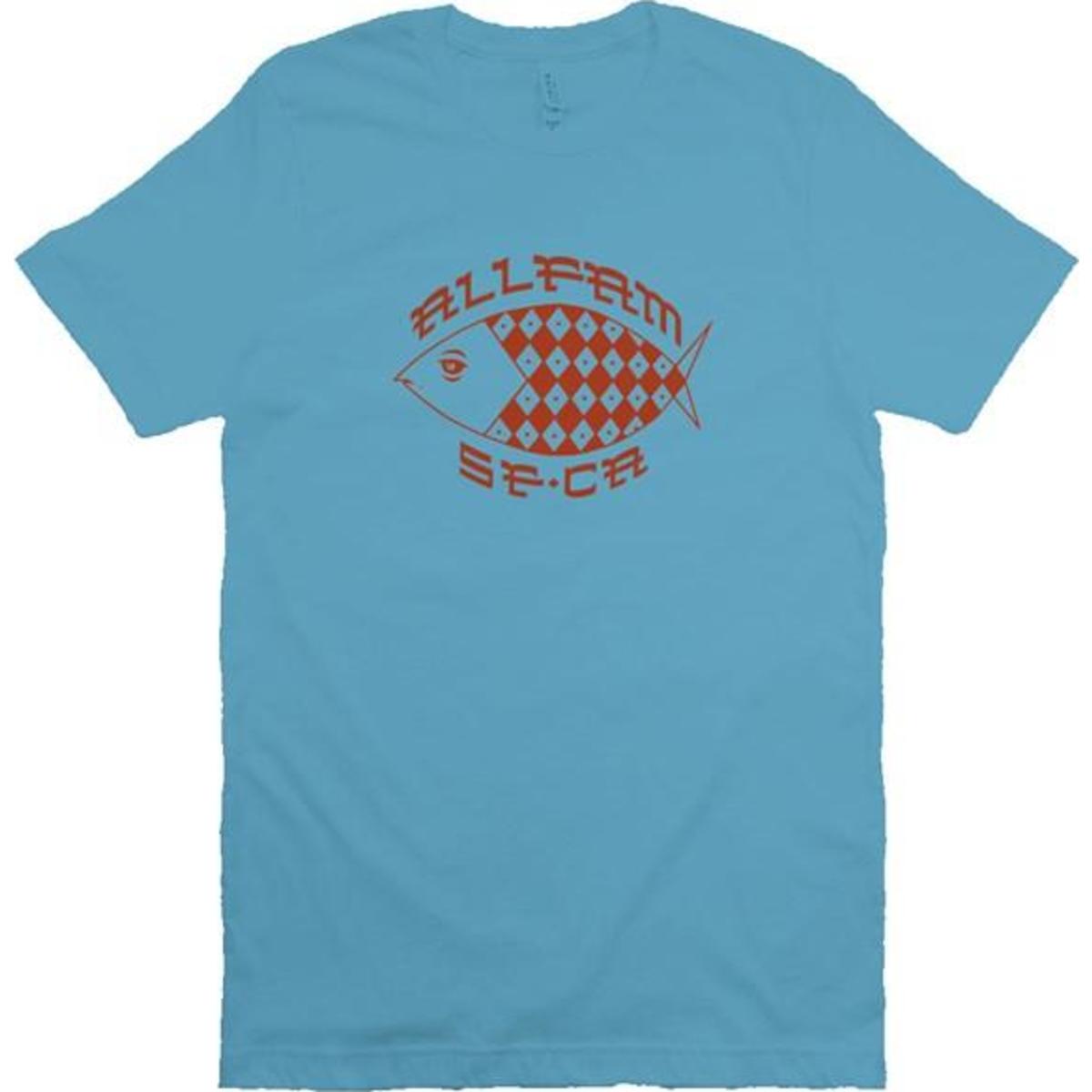 AF GO FISH T-SHIRT FULL (AQUA/RED)