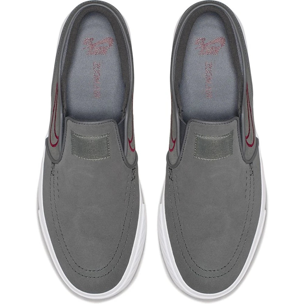 Nike Shoes SB Zoom Stefan Janoski Slip-On - Gunsmoke/Gunsmoke-Red Crush