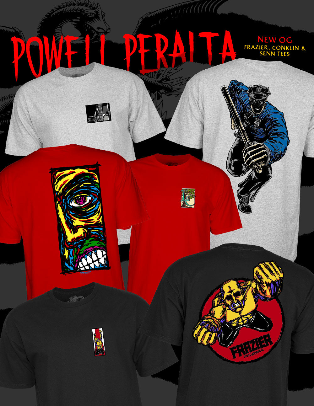 Powell Peralta Mike Fraizer Yellow Man T-Shirt