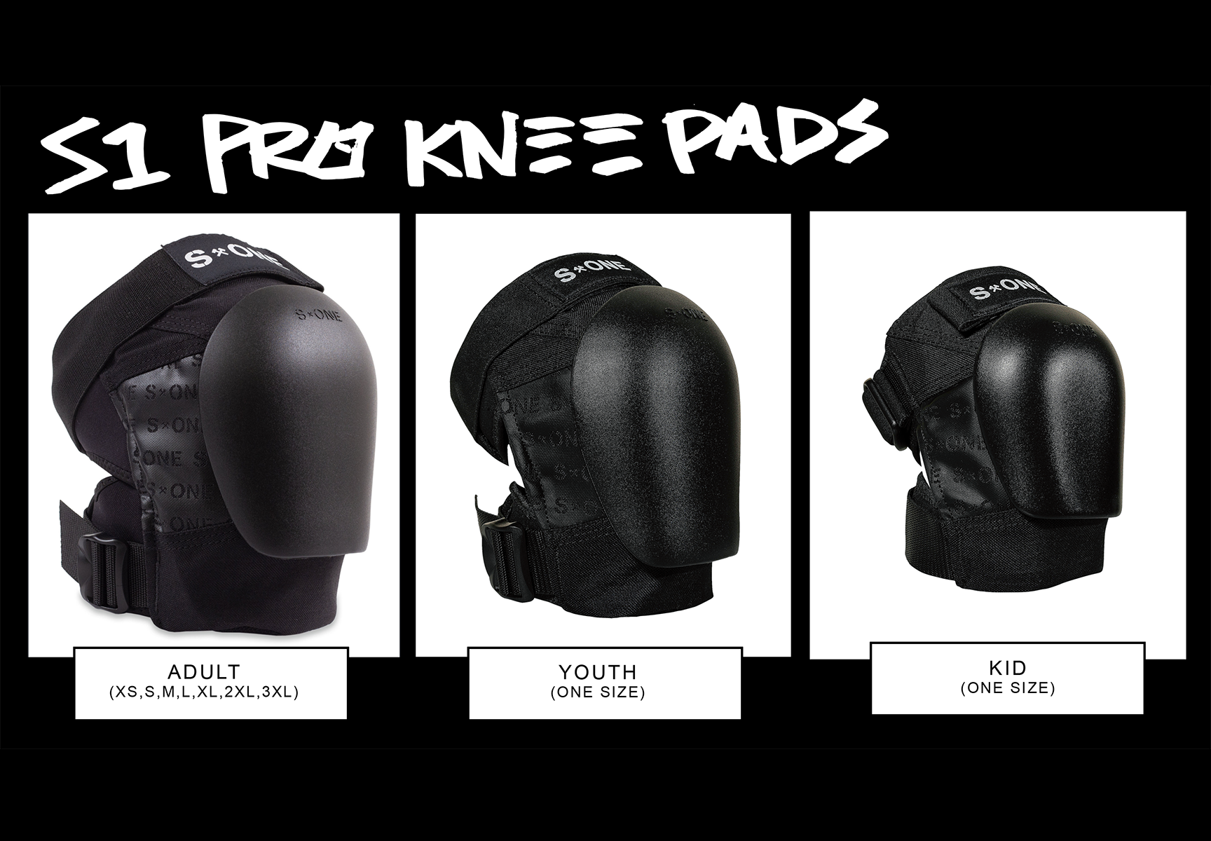 S1 Kid Pro Knee Pad - Black