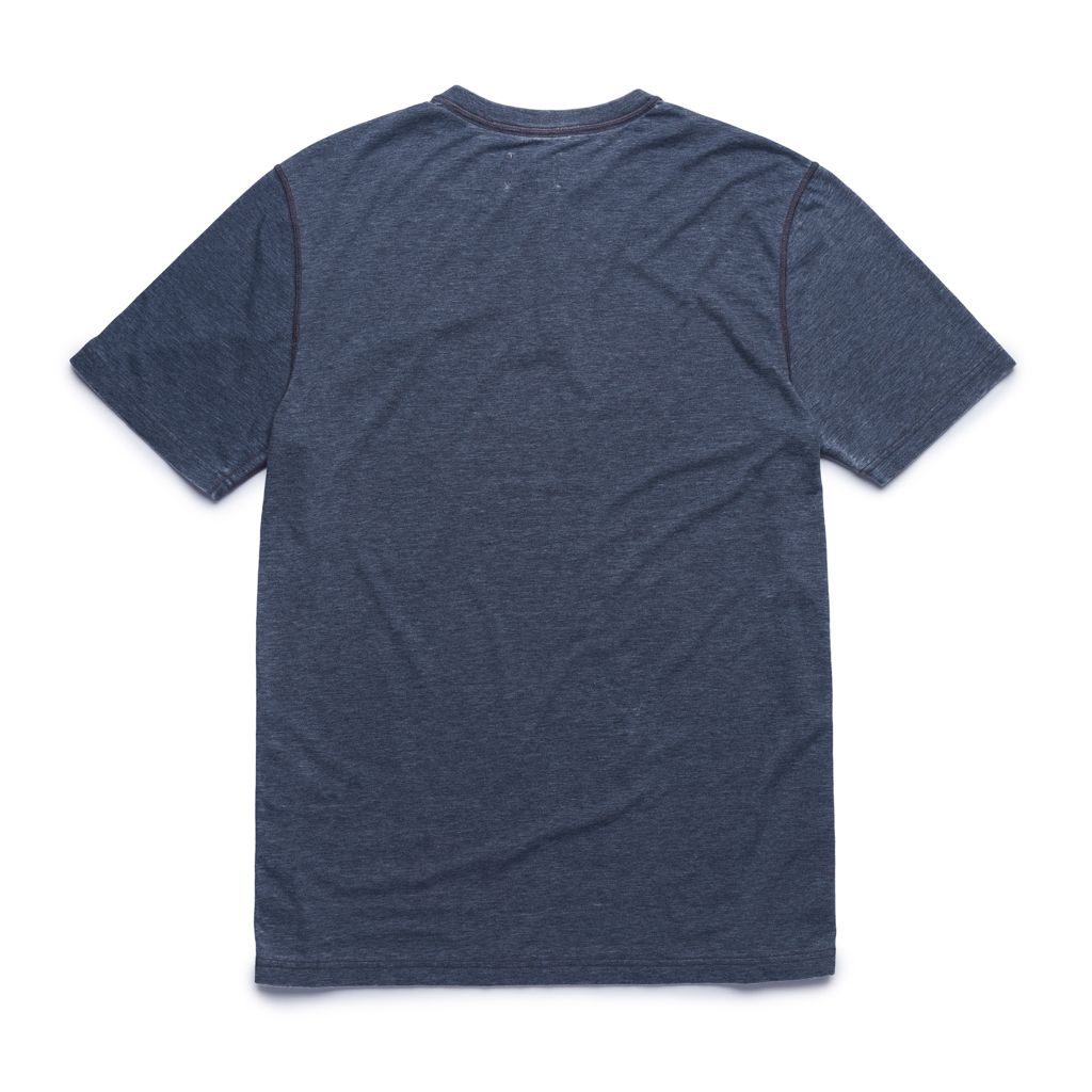 Sean Burnout Henley - Navy Blazer