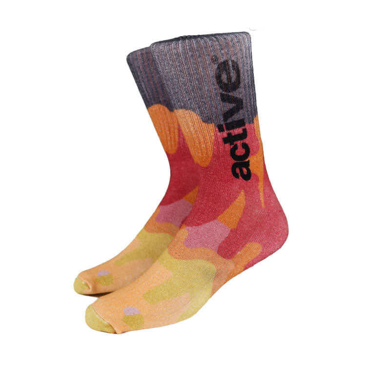 Oversized Dye Lockup Crew Sock - Peat