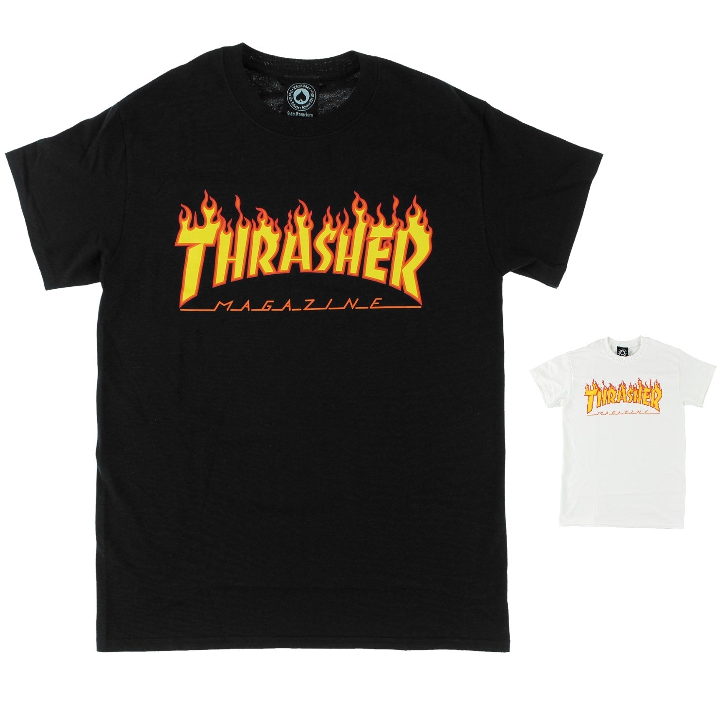 Thrasher Flame Logo - Black or White T-shirt Authentic